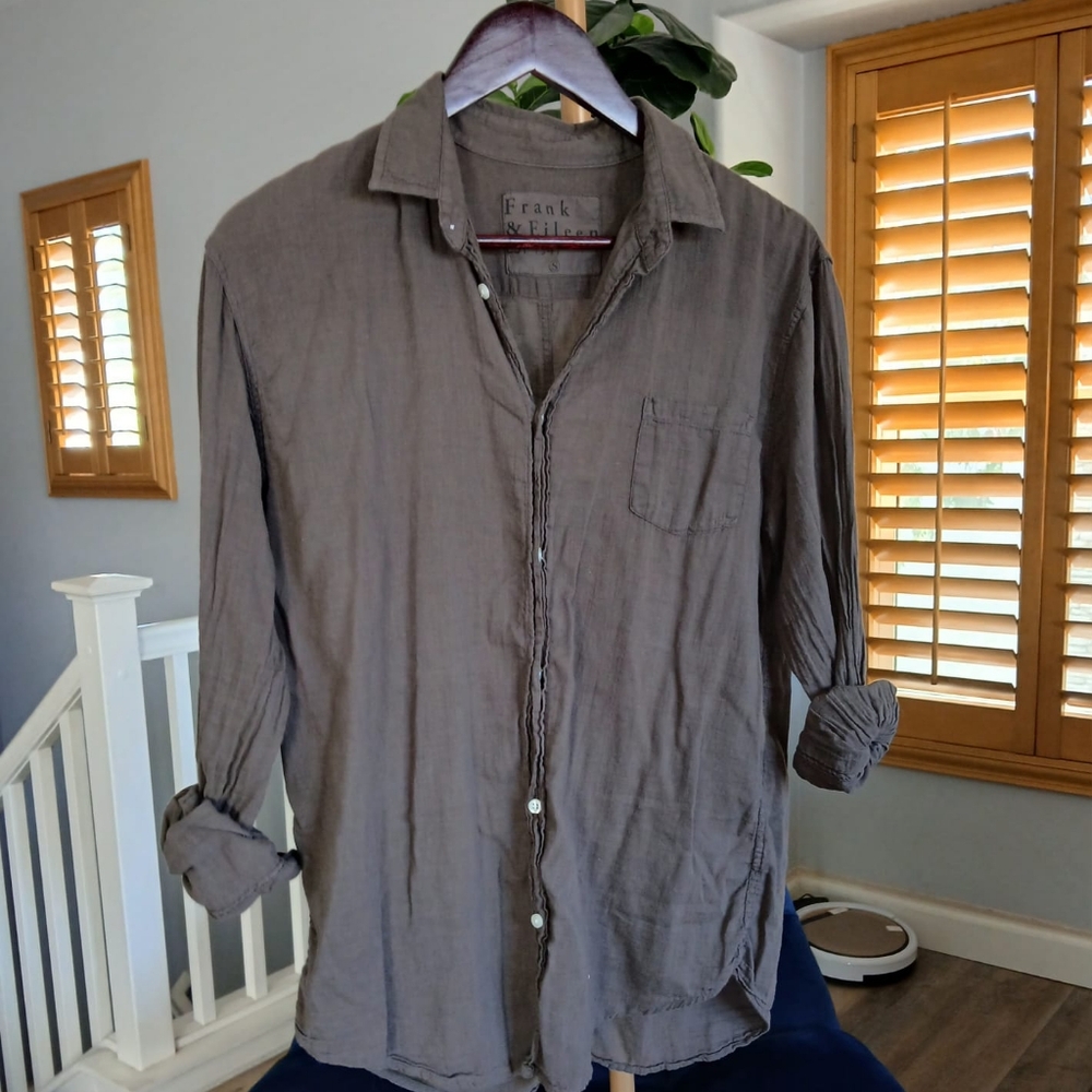 Frank & Eileen Casual Button Up Long Sleeve Shirt Size S